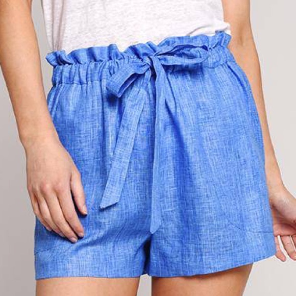 The Milly Italian Linen Gathered Kori Short - NWT - Picture 3 of 13